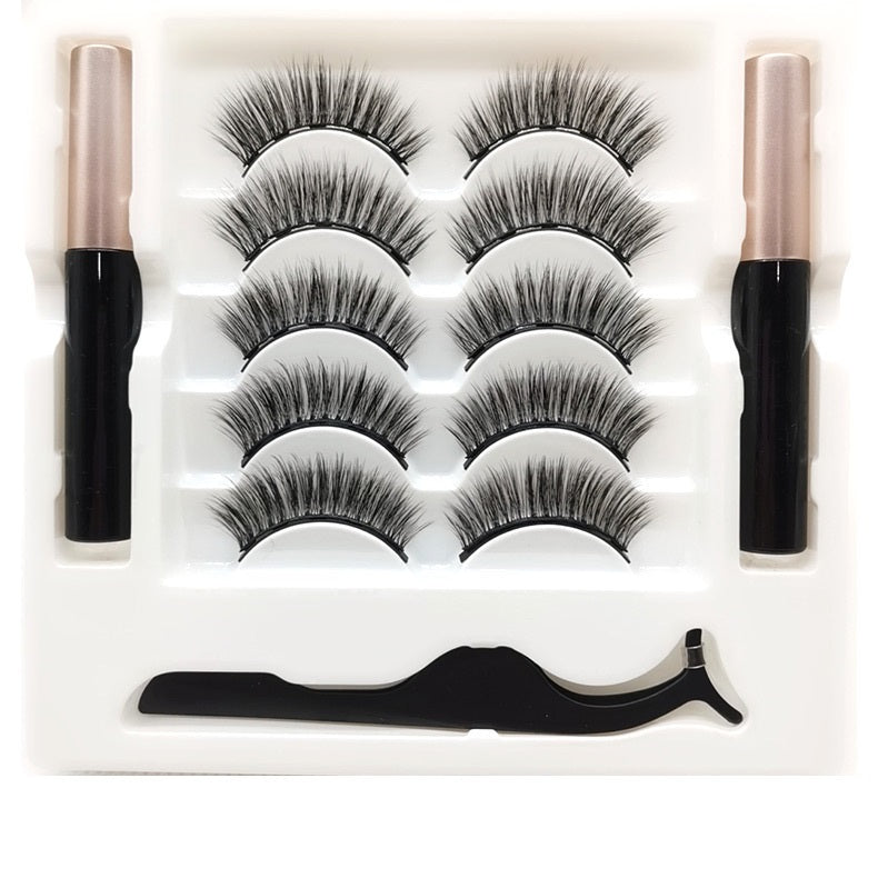 Magnetic Waterproof Eyelashes and Magnetic Eyeliner Set