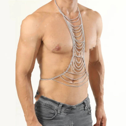 Mens Festival Body Chain